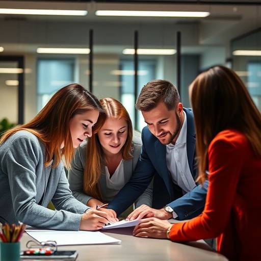 Corporate training video showcasing employee teamwork and problem-solving.